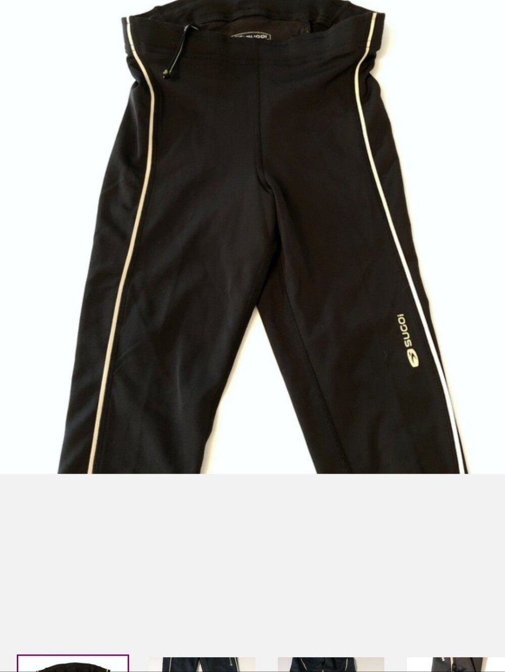 SUGOI Size L THERMAL FLEECE TIGHT LEGGINGS BLACK